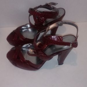 Calvin Klein Sandals Parma Snake Cardinal Red